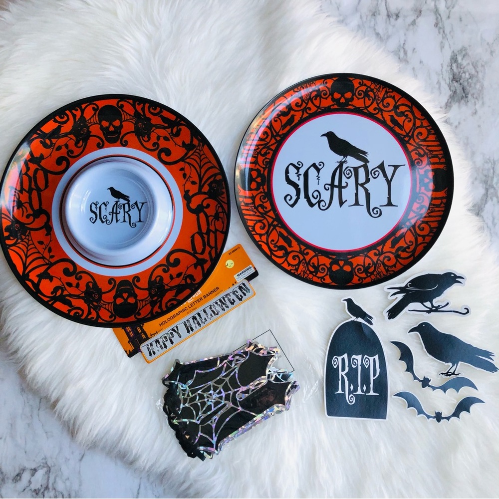 Halloween Crow Decoration 4 pc
